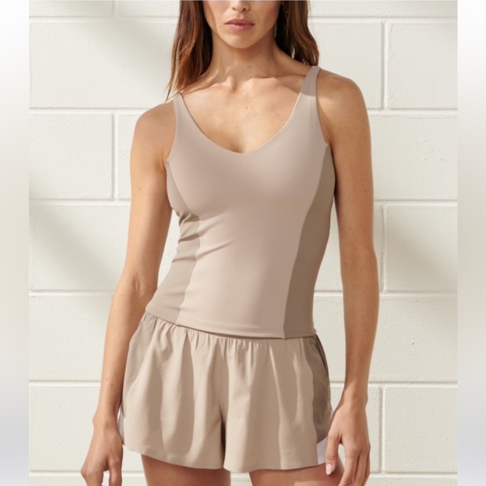 YPB studio soft waist-length v-neck slim tank!